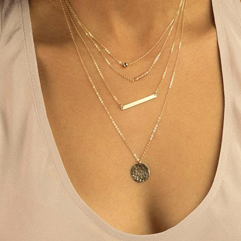 Luxurious Multi-Layer Pendant Necklace