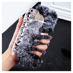 Luxurious Fur Diamond Phone Case