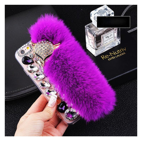Luxurious Fur Diamond Phone Case