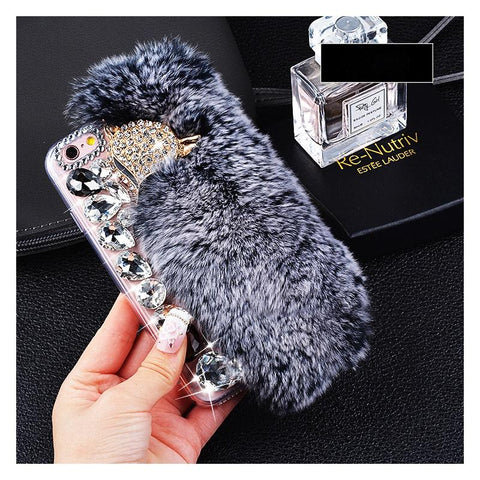 Luxurious Fur Diamond Phone Case