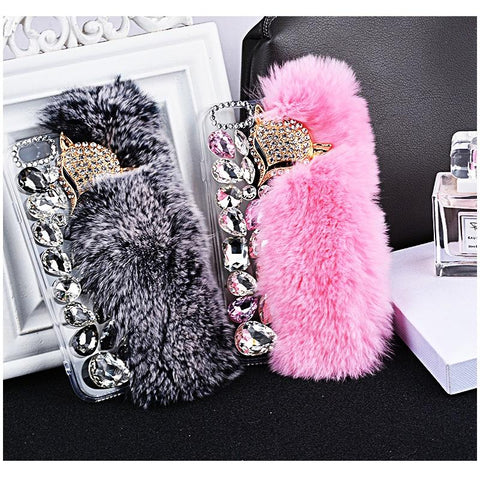 Luxurious Fur Diamond Phone Case