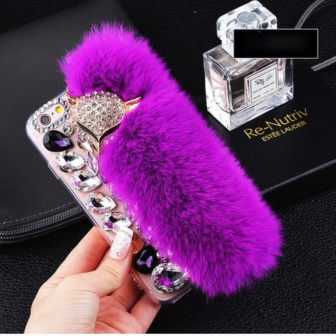 Luxurious Fur Diamond Phone Case